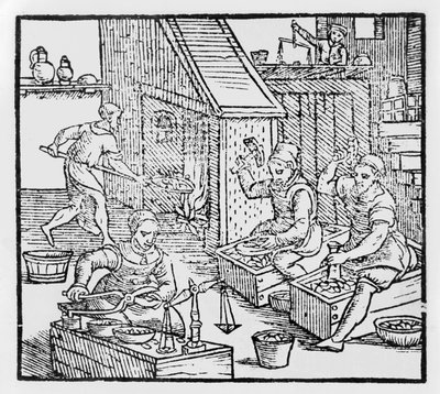 Women Blacksmiths by German School